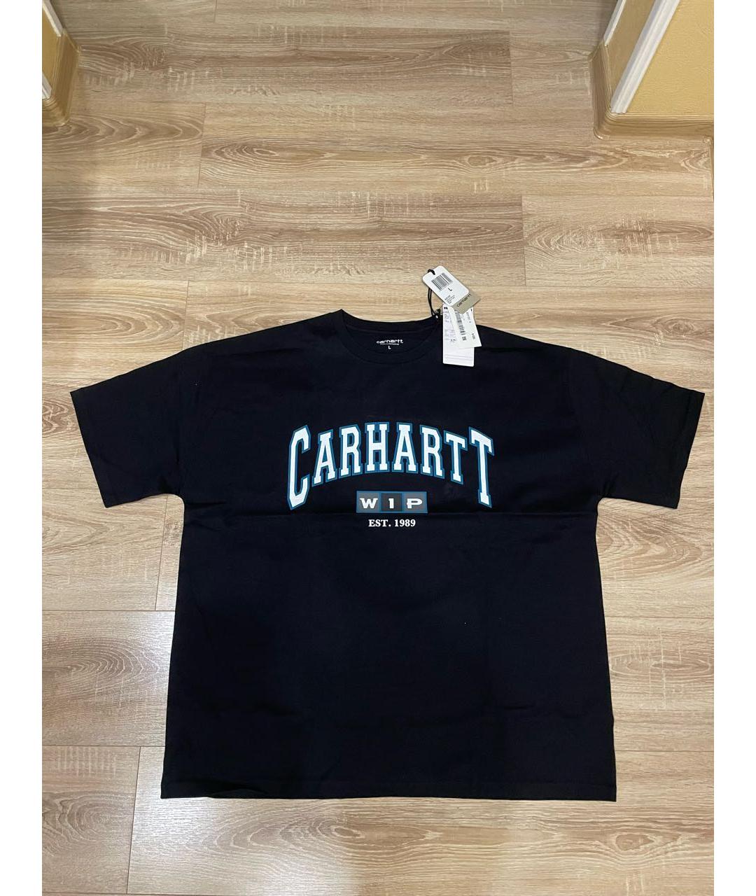 CARHARTT WIP Черная хлопковая футболка, фото 4