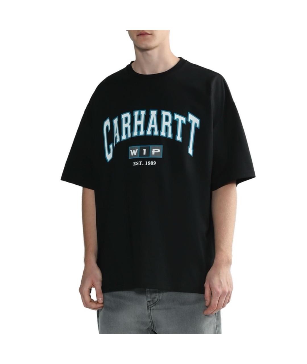 CARHARTT WIP Черная хлопковая футболка, фото 3