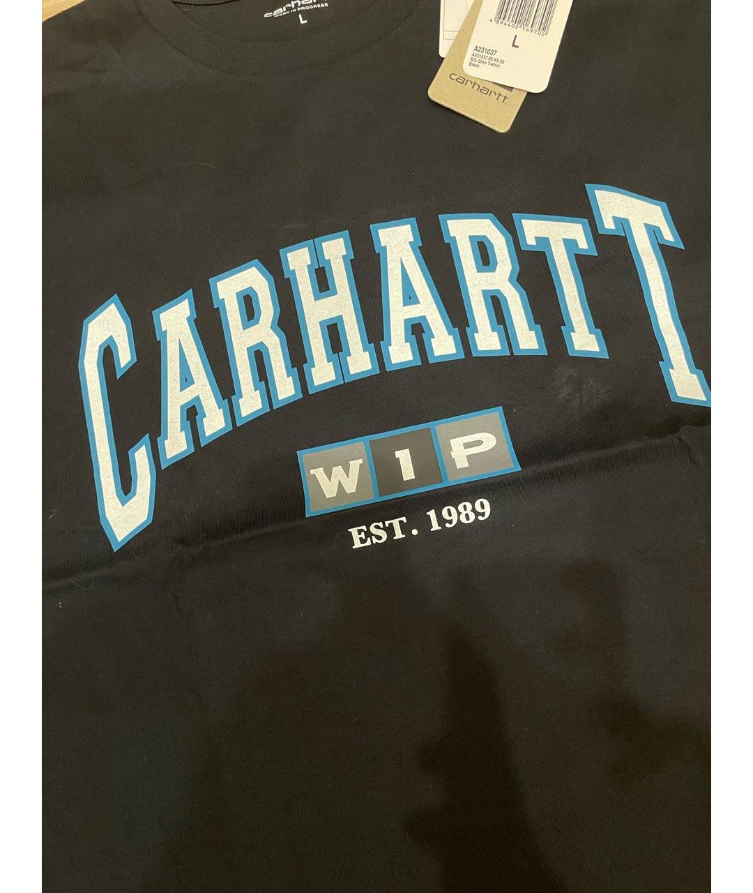 CARHARTT WIP Черная хлопковая футболка, фото 5