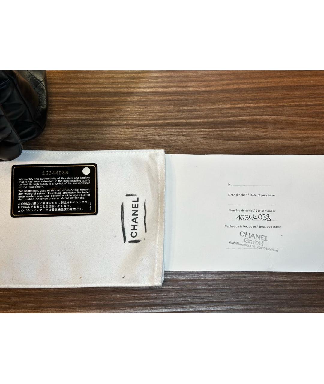 CHANEL Черная кожаная сумка тоут, фото 8