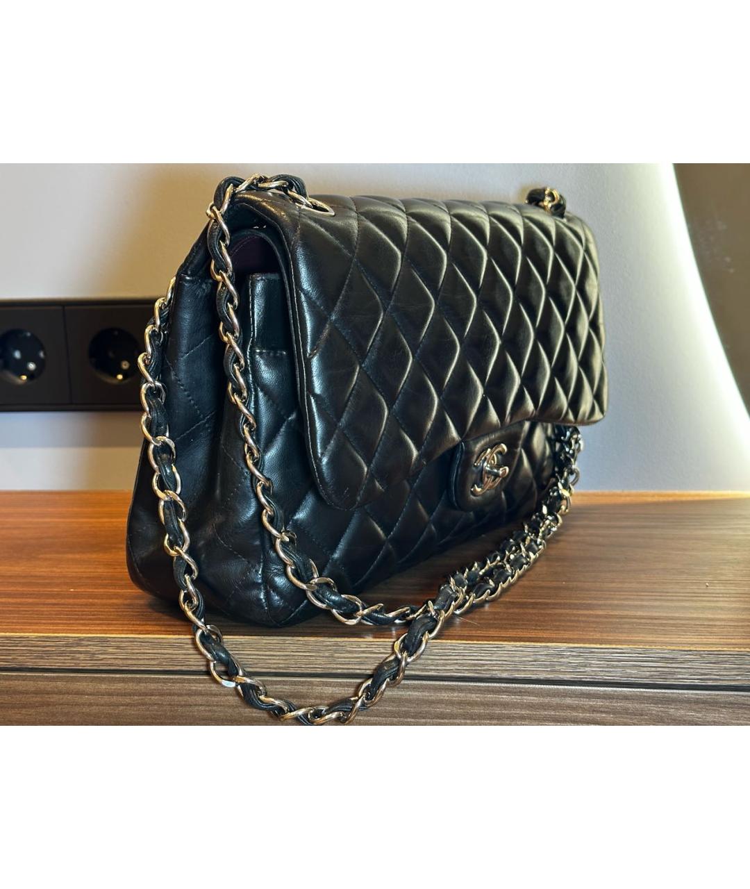 CHANEL Черная кожаная сумка тоут, фото 2