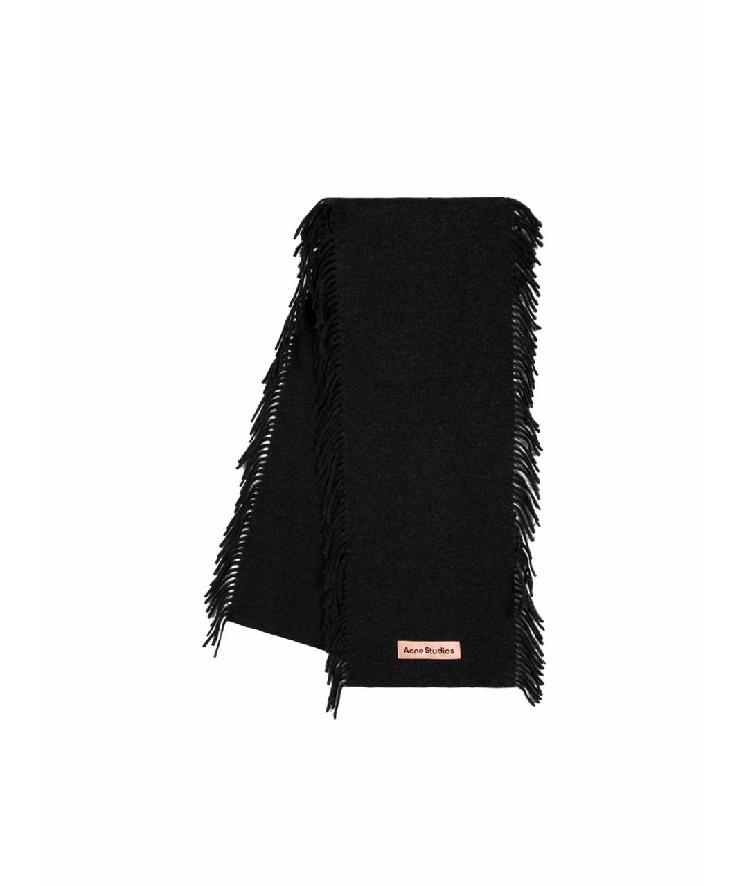 ACNE STUDIOS Черный шарф, фото 1