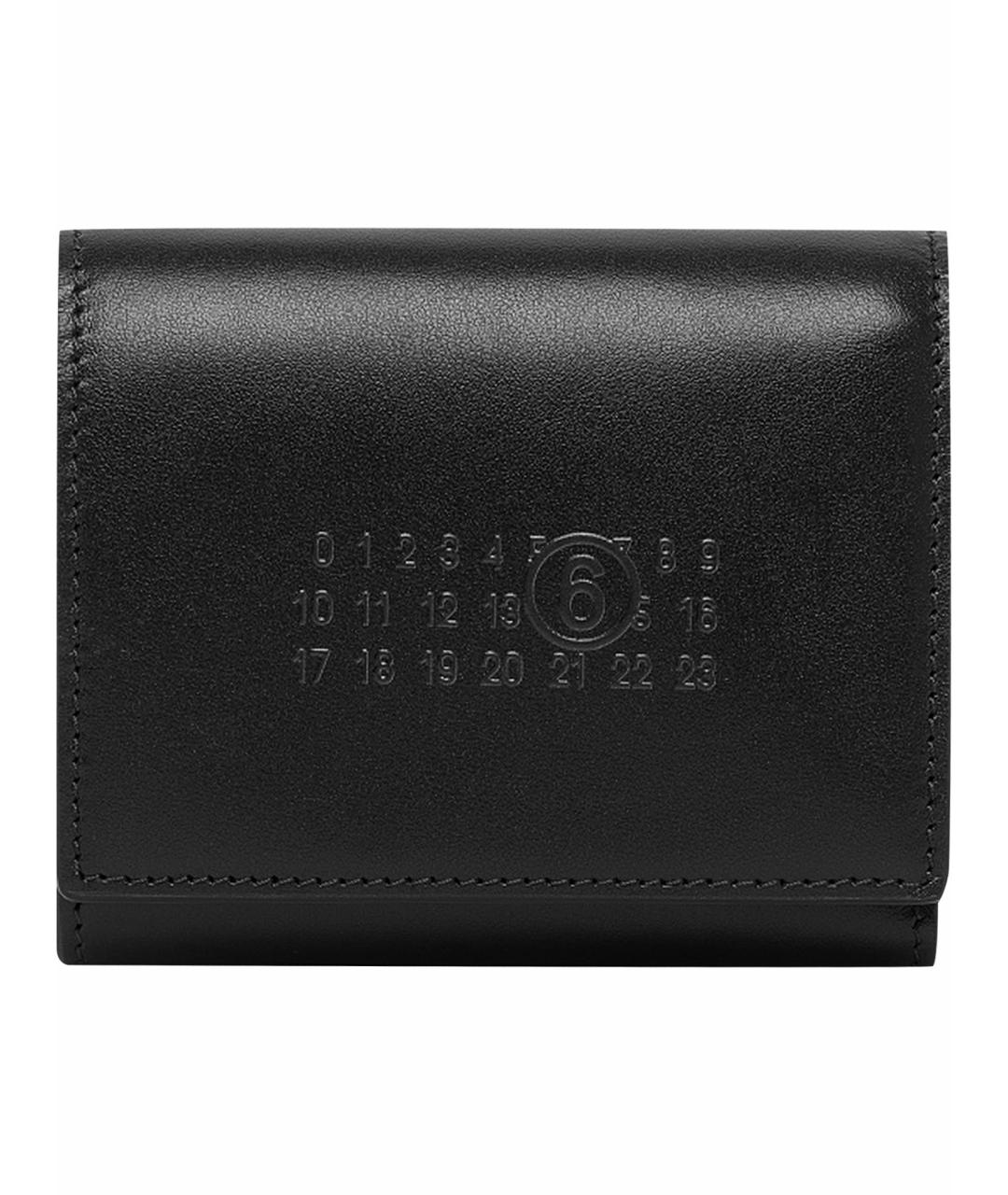 MM6 MAISON MARGIELA Черный кожаный кошелек, фото 1