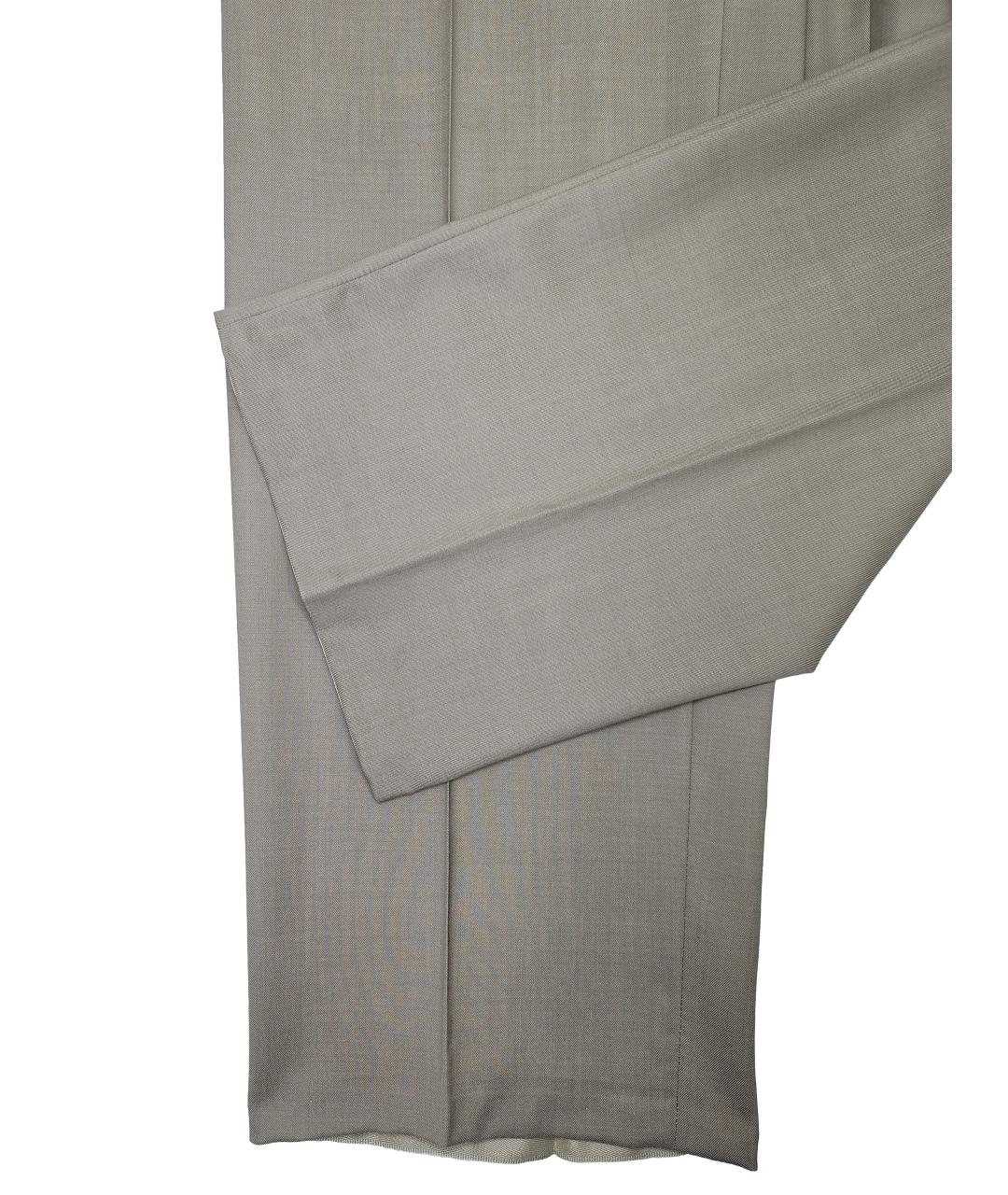 BRIONI Серые хлопковые повседневные брюки, фото 3