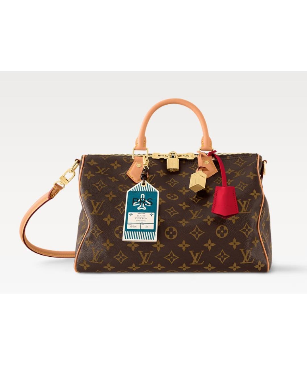 LOUIS VUITTON Коричневая сумка с короткими ручками, фото 5