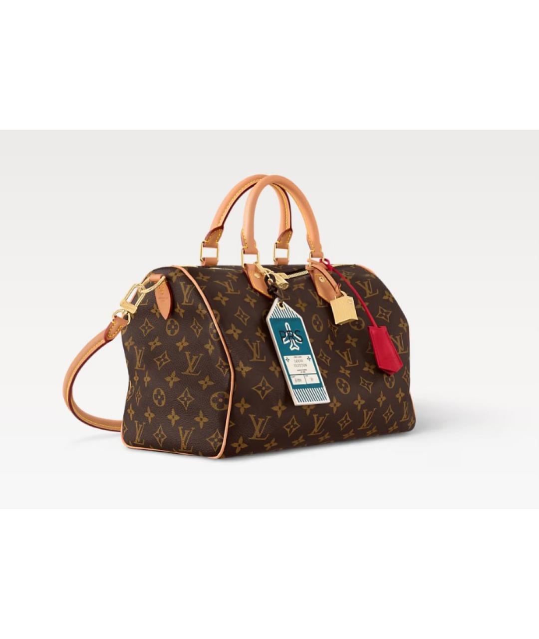 LOUIS VUITTON Коричневая сумка с короткими ручками, фото 2
