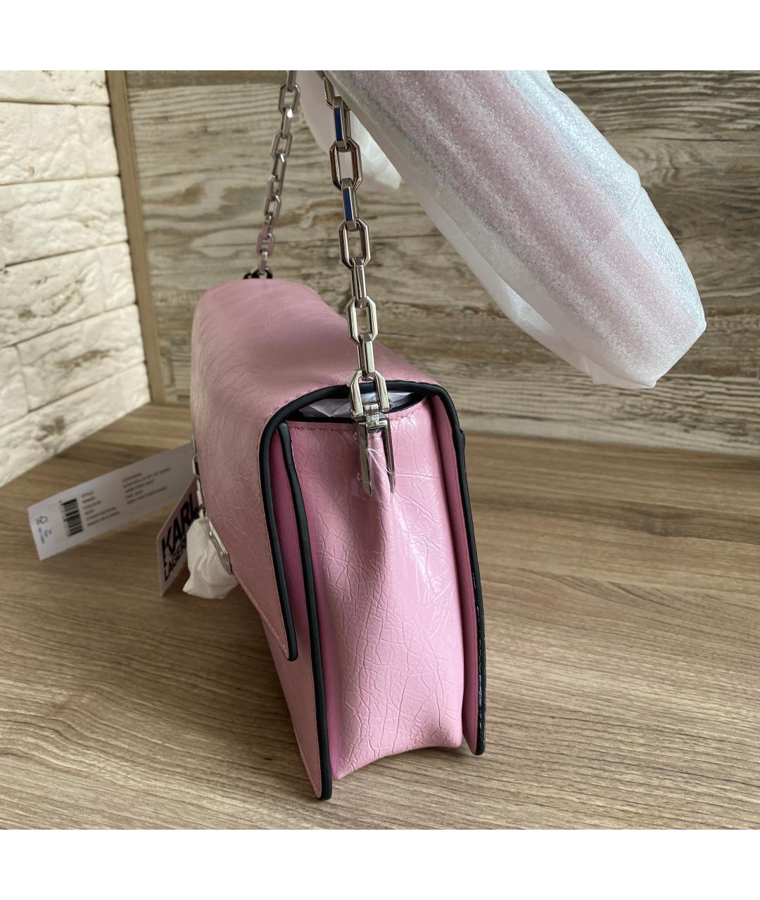 KARL LAGERFELD Розовая сумка через плечо из искусственной кожи, фото 8