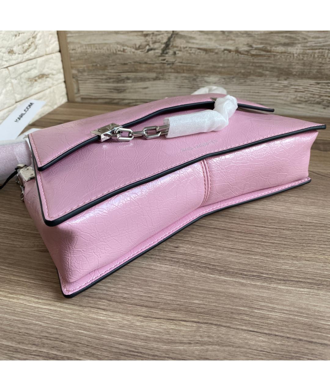 KARL LAGERFELD Розовая сумка через плечо из искусственной кожи, фото 7