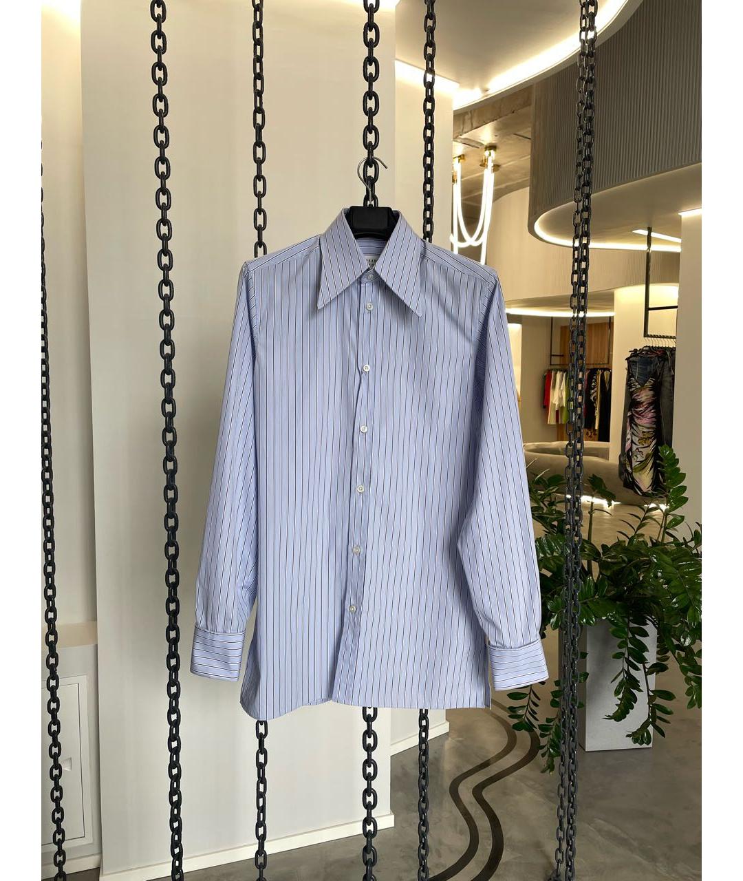 MAISON MARGIELA Голубая хлопковая рубашка, фото 2