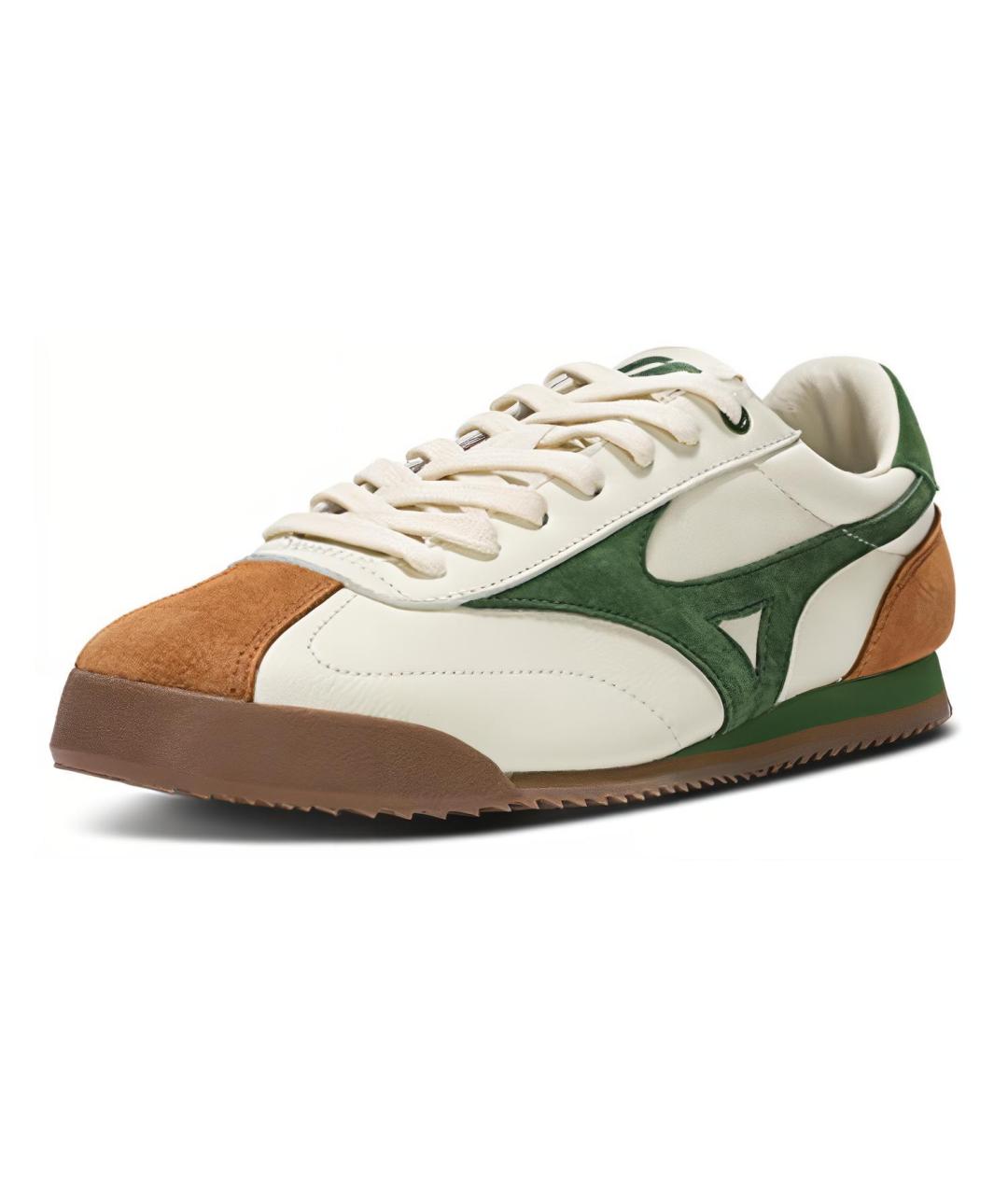 MIZUNO Бежевые кожаные кеды, фото 3