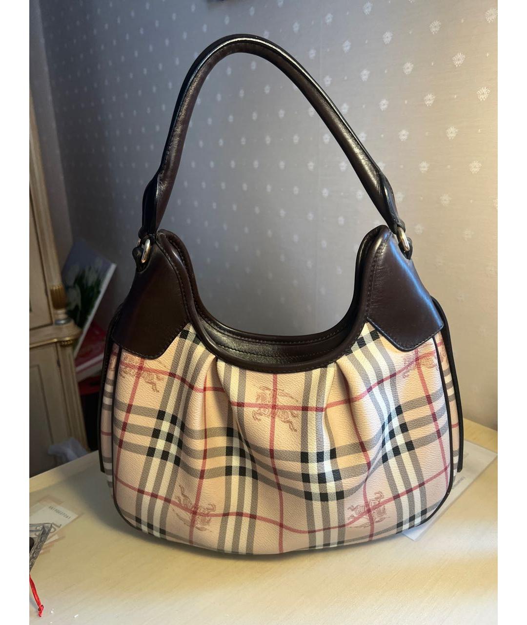 BURBERRY Кожаная сумка с короткими ручками, фото 2