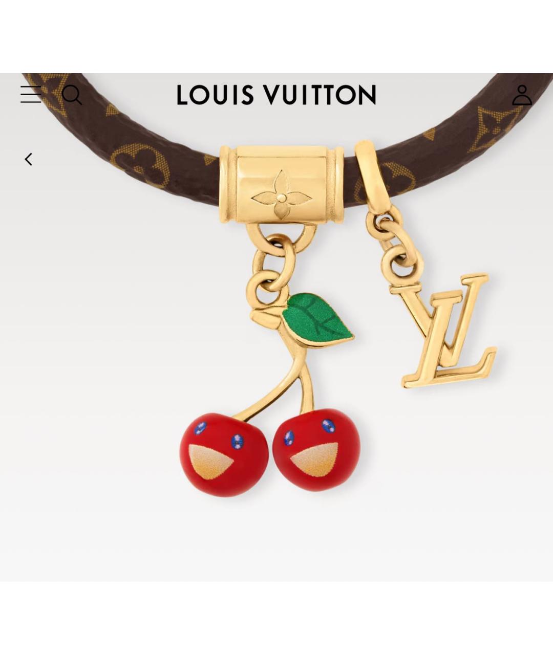 LOUIS VUITTON Коричневый браслет, фото 4
