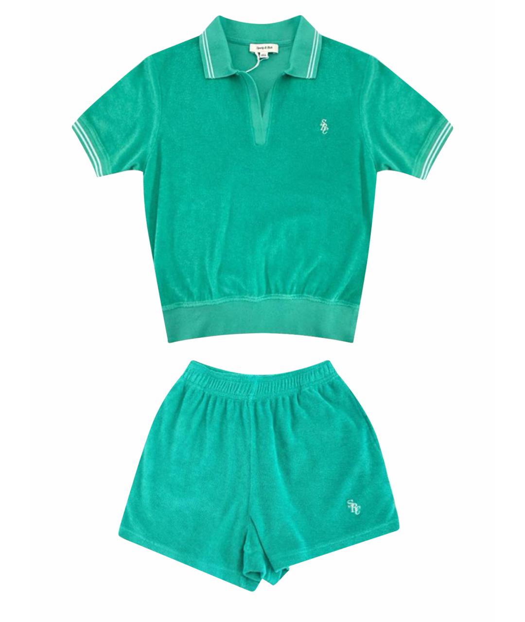 SPORTY AND RICH Зеленый хлопковый спортивные костюмы, фото 1