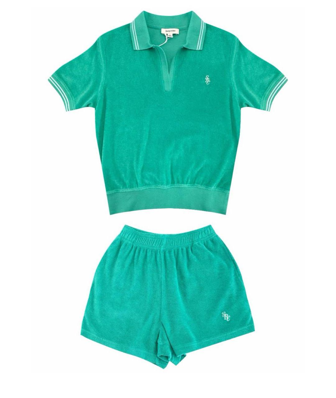 SPORTY AND RICH Зеленый хлопковый спортивные костюмы, фото 6