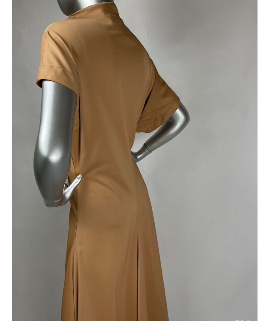 MAX MARA Бежевое вискозное вечернее платье, фото 2