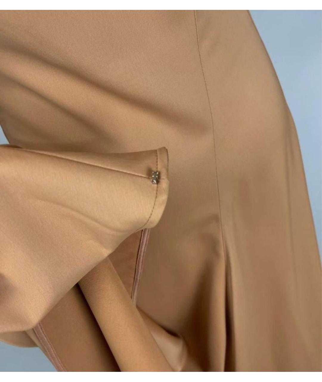 MAX MARA Бежевое вискозное вечернее платье, фото 4
