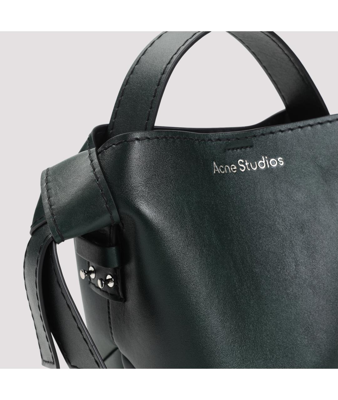 ACNE STUDIOS Зеленая кожаная сумка на плечо, фото 4