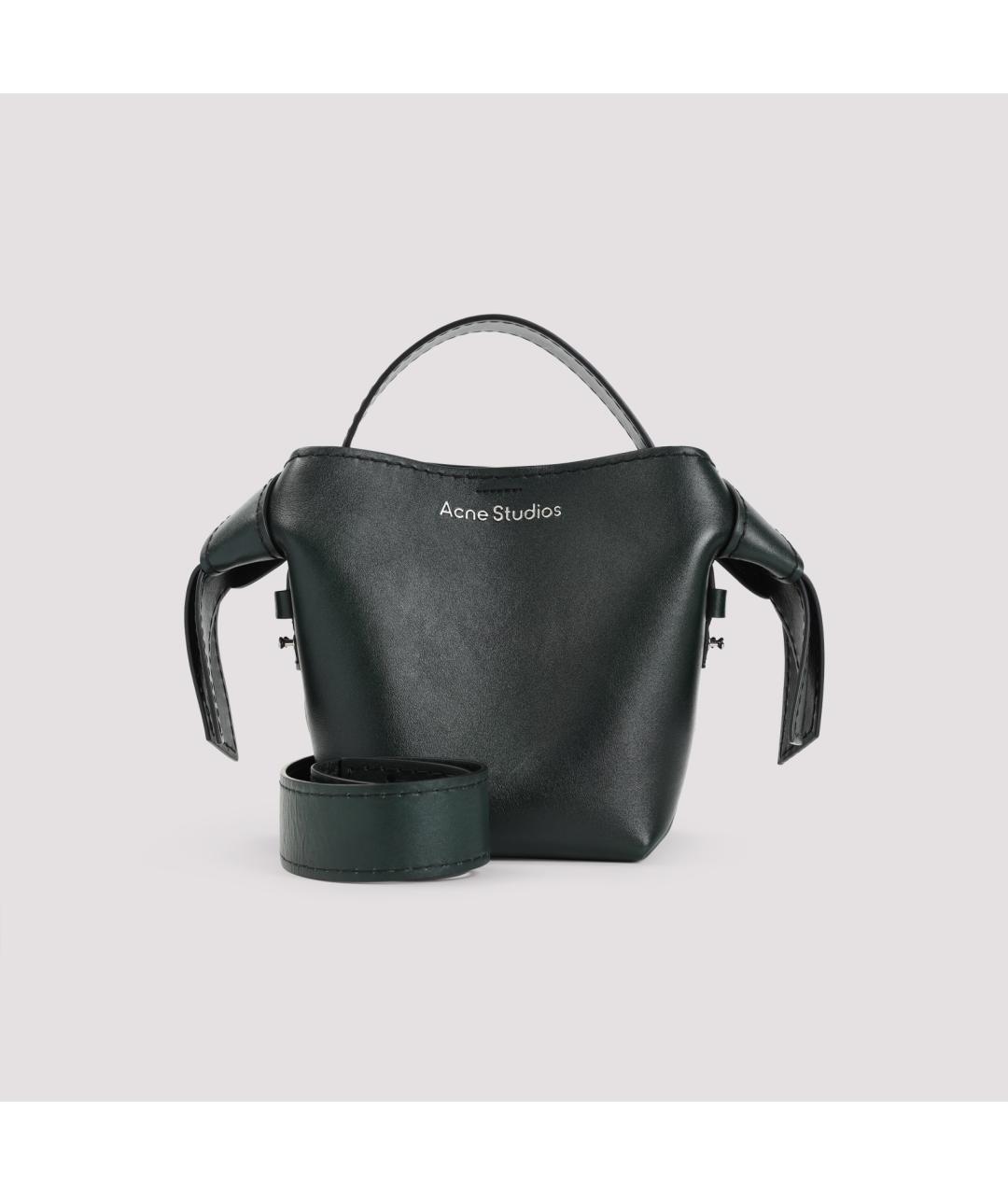 ACNE STUDIOS Зеленая кожаная сумка на плечо, фото 2
