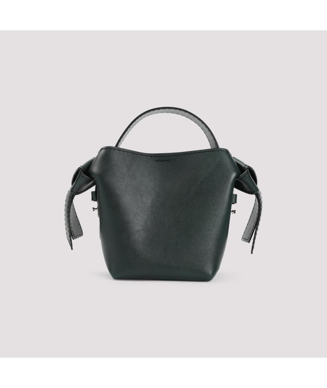 ACNE STUDIOS Зеленая кожаная сумка на плечо, фото 3