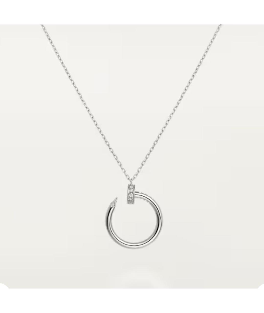 CARTIER Серебряное колье из белого золота, фото 2