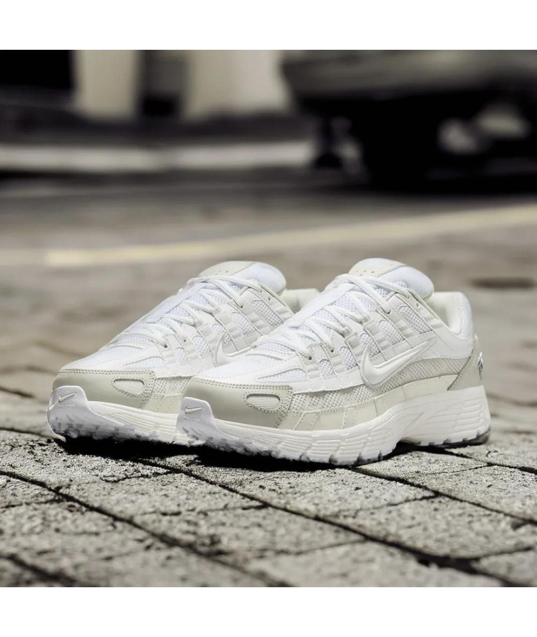 NIKE Белые замшевые низкие кроссовки / кеды, фото 2