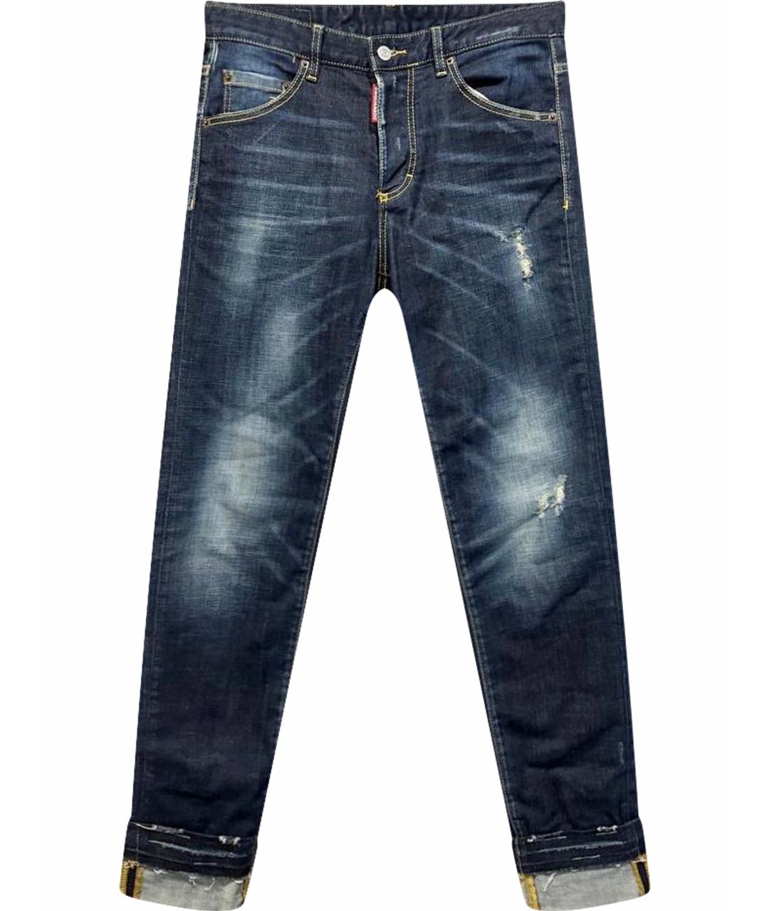 DSQUARED2 Темно-синие хлопковые джинсы скинни, фото 1