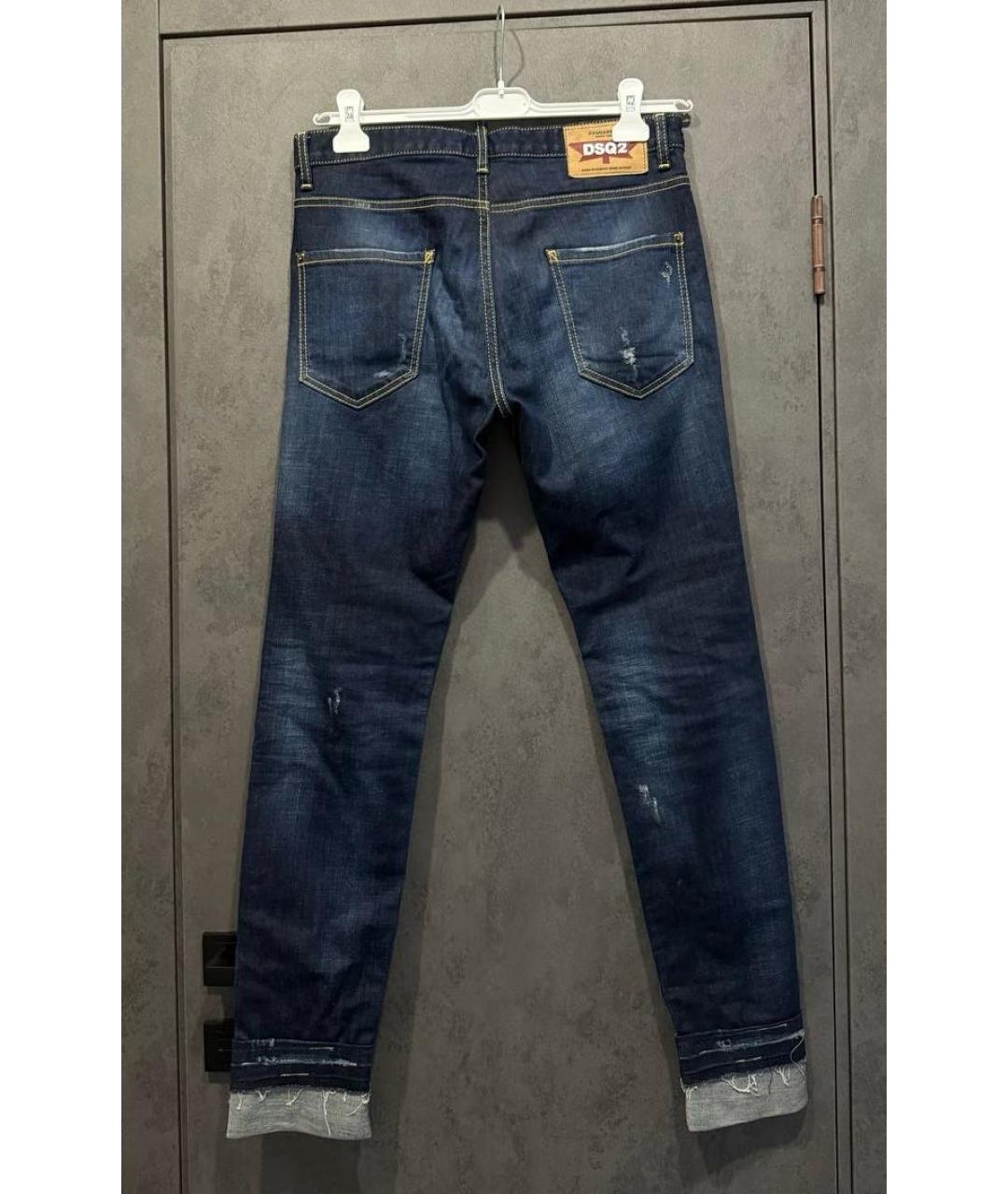 DSQUARED2 Темно-синие хлопковые джинсы скинни, фото 2