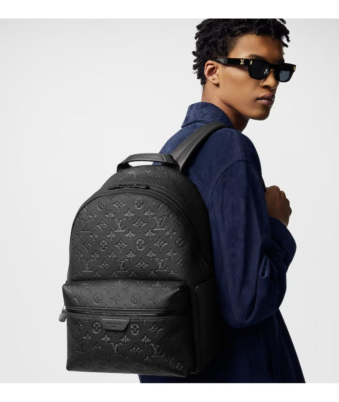 LOUIS VUITTON Черный кожаный рюкзак, фото 4