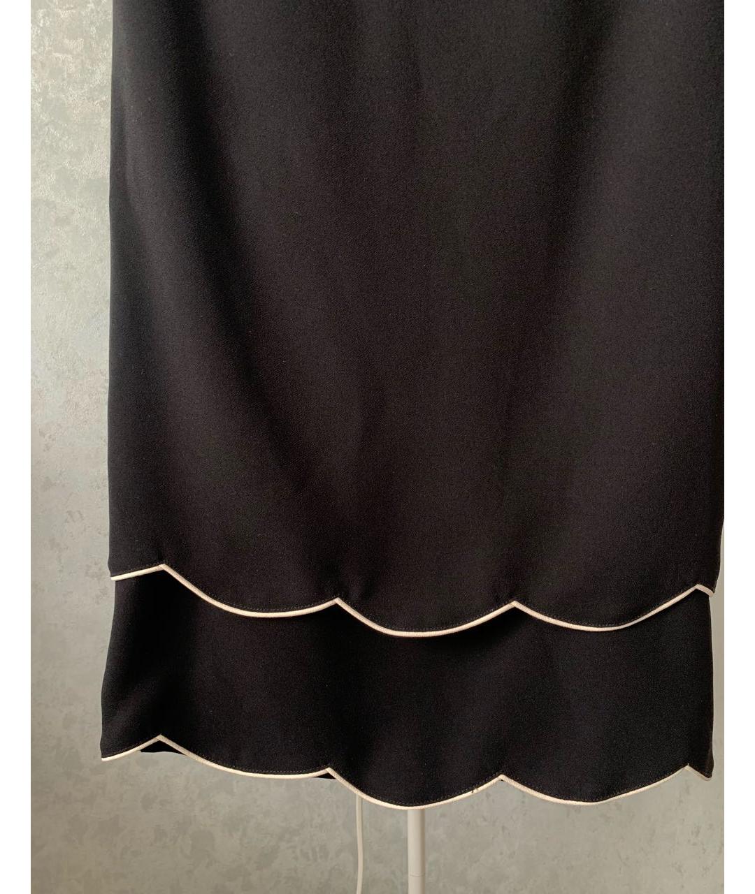 ELISABETTA FRANCHI Черное полиэстеровое повседневное платье, фото 4