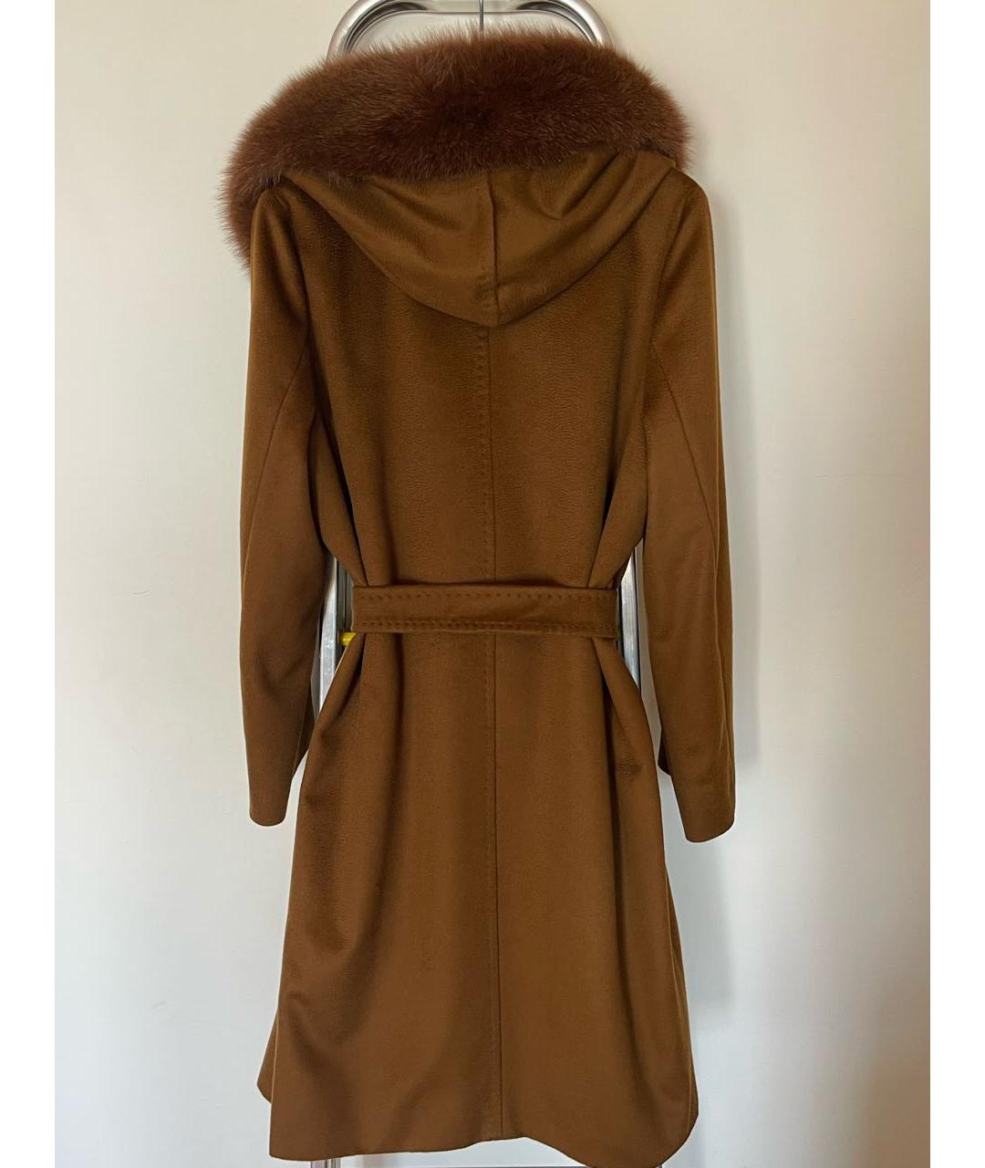 MAX MARA STUDIO Коричневое шерстяное пальто, фото 2