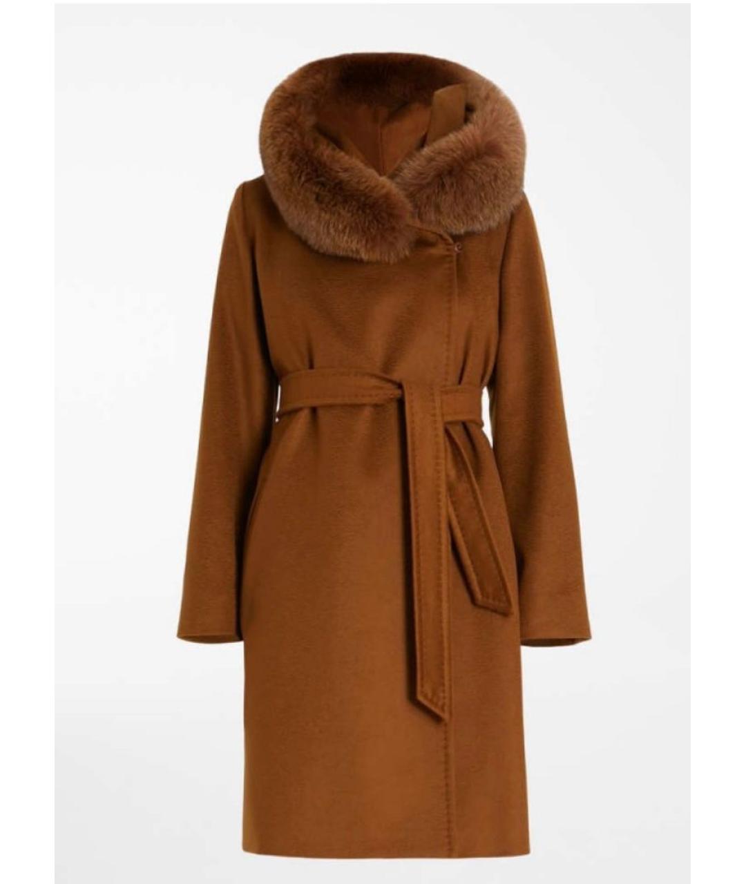 MAX MARA STUDIO Коричневое шерстяное пальто, фото 8