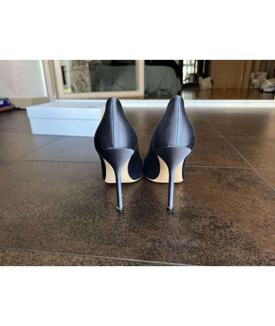 MANOLO BLAHNIK Серые текстильные туфли, фото 4