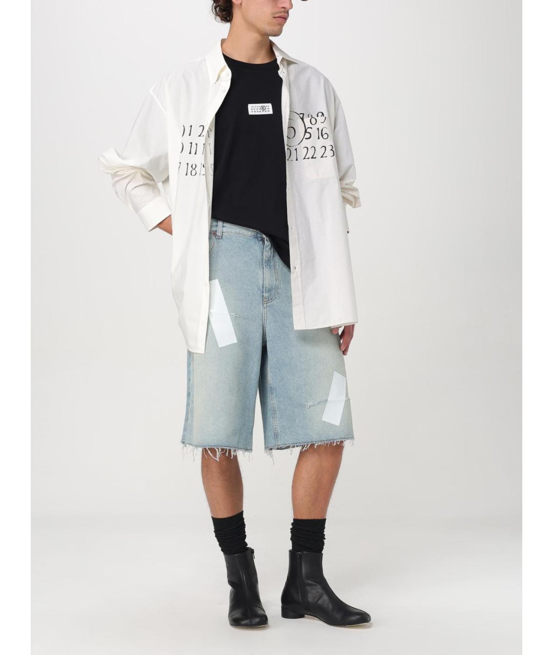 MM6 MAISON MARGIELA Бежевая хлопковая кэжуал рубашка, фото 3