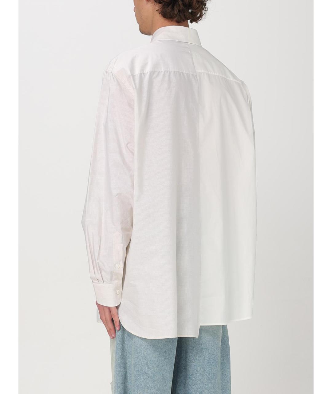 MM6 MAISON MARGIELA Бежевая хлопковая кэжуал рубашка, фото 4