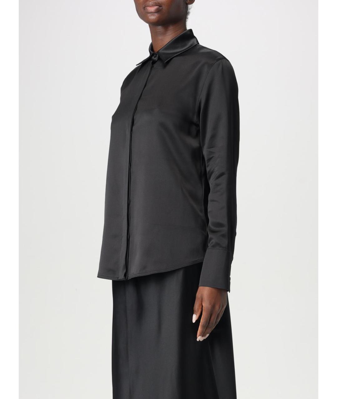 MAX MARA Черная шелковая рубашка, фото 5