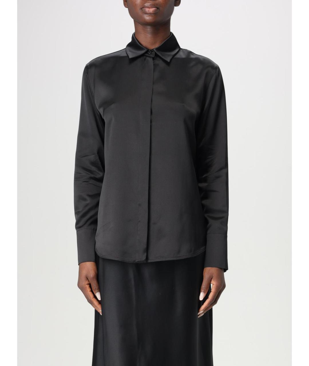 MAX MARA Черная шелковая рубашка, фото 2