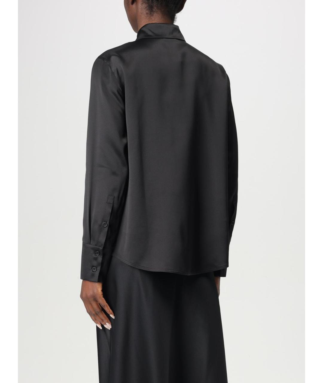 MAX MARA Черная шелковая рубашка, фото 4