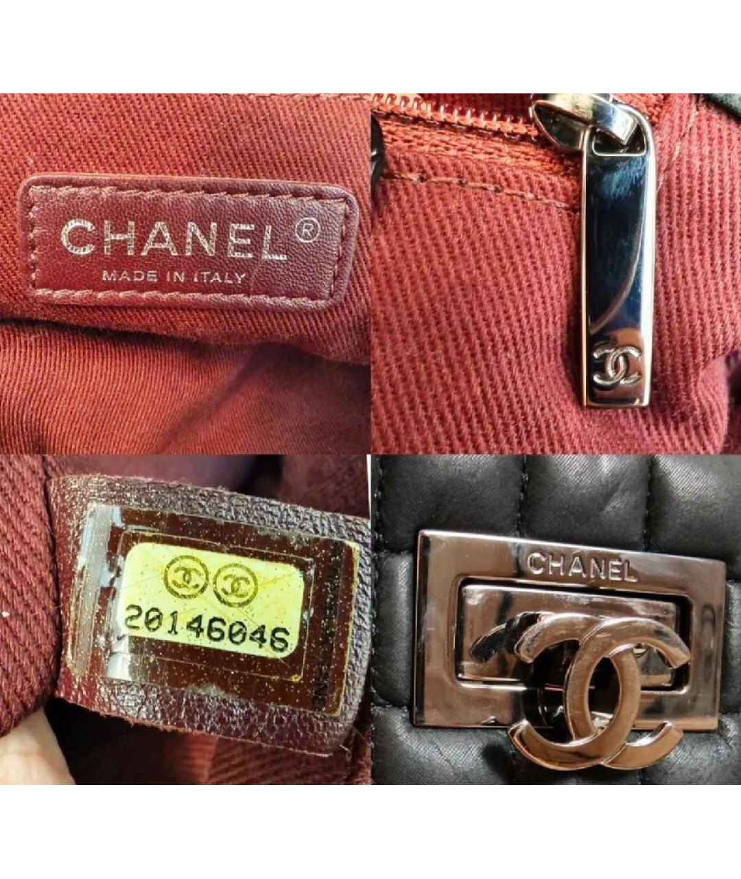 CHANEL Черная кожаная сумка с короткими ручками, фото 4