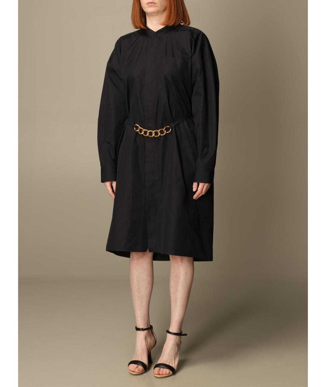 GIVENCHY Черное хлопковое повседневное платье, фото 4