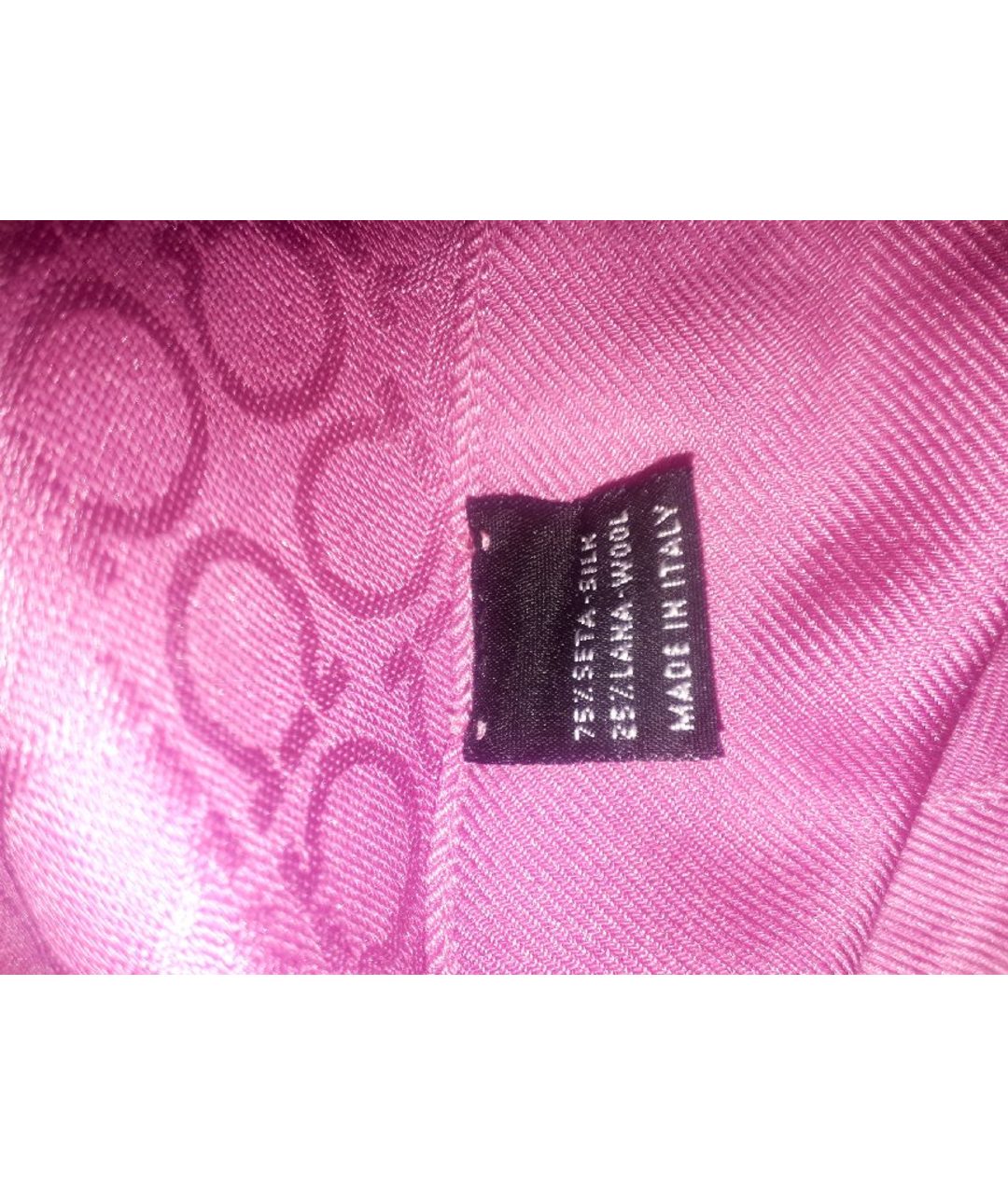 SALVATORE FERRAGAMO Розовый шелковый шарф, фото 3