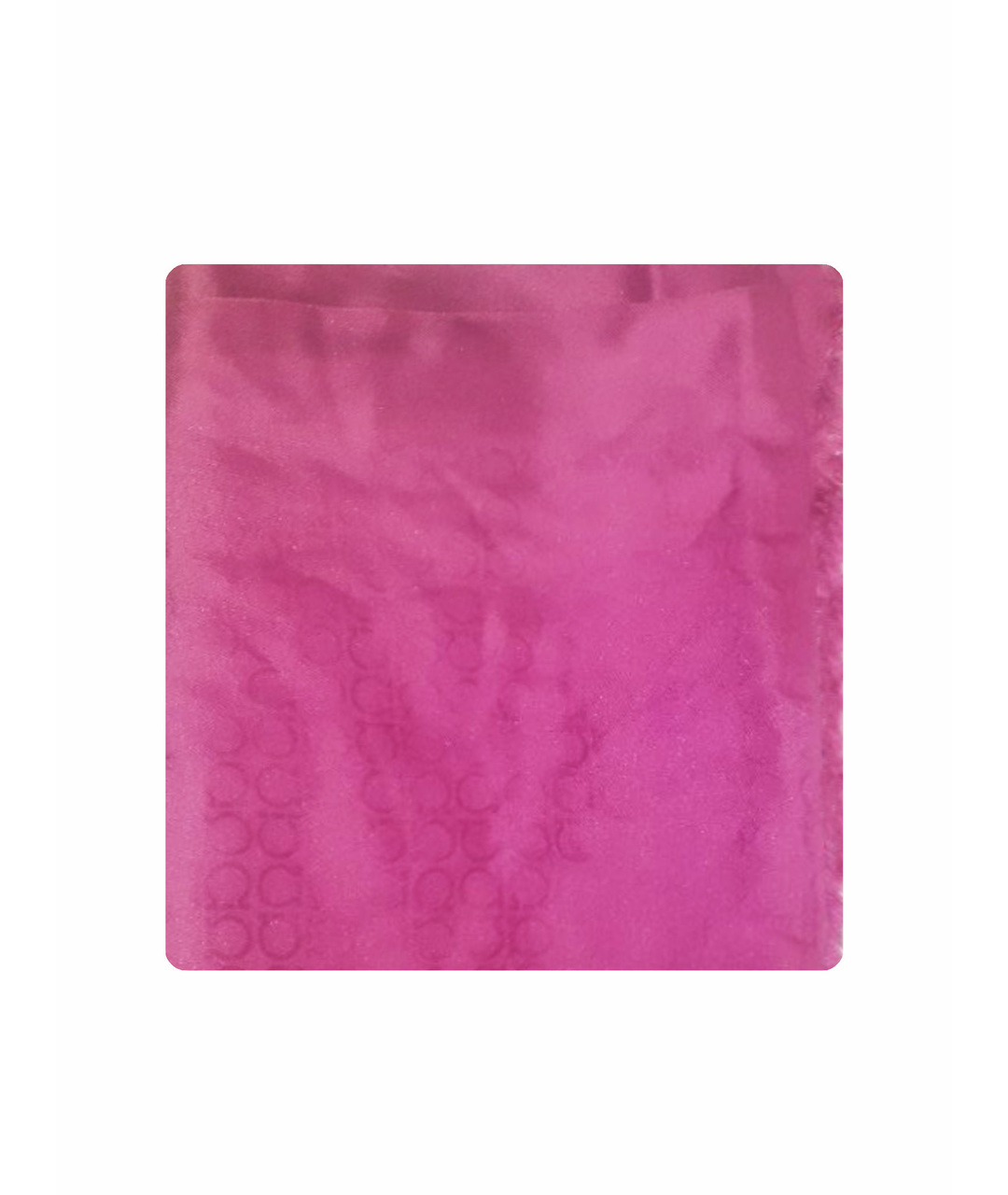 SALVATORE FERRAGAMO Розовый шелковый шарф, фото 1