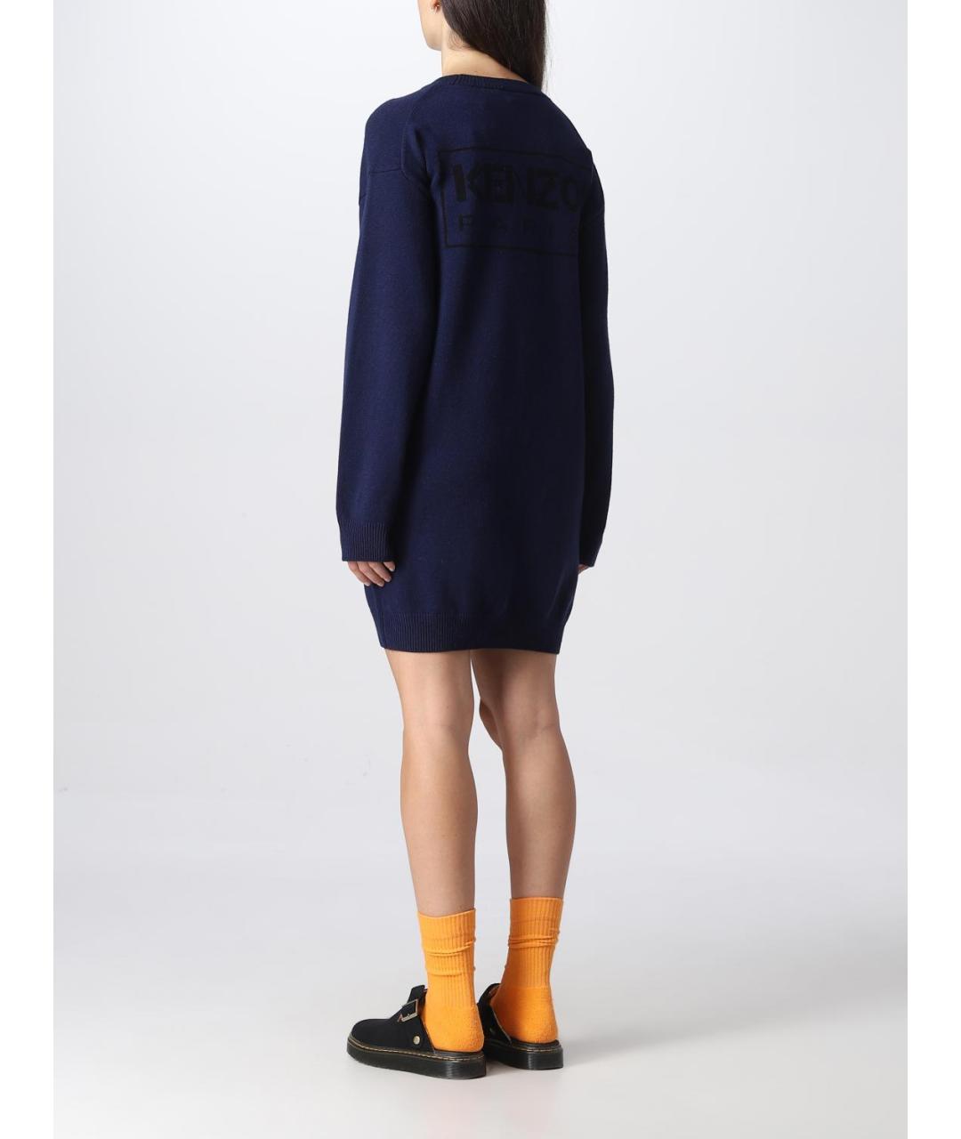 KENZO Синее повседневное платье, фото 2