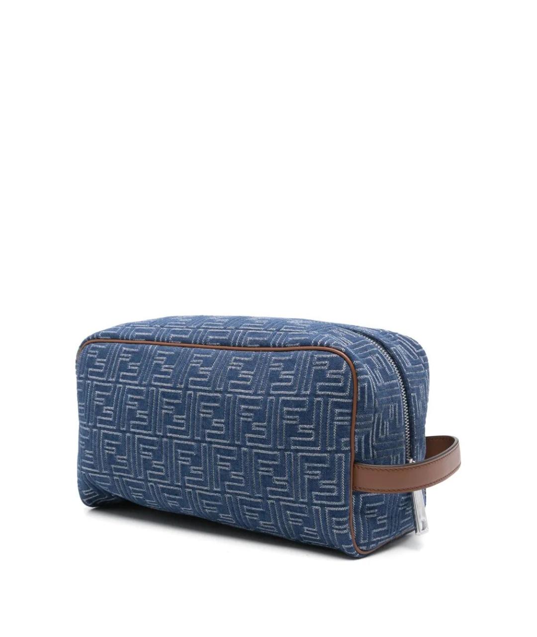 FENDI Синяя тканевая барсетка, фото 2