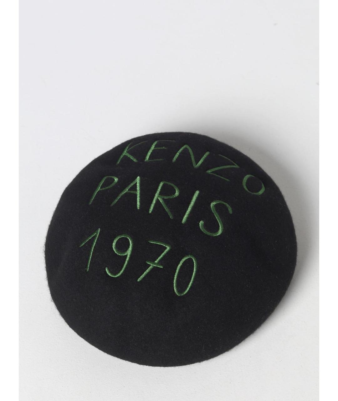 KENZO Черная шерстяная шляпа, фото 3