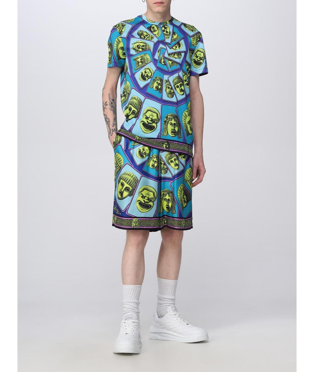 VERSACE Голубые шорты, фото 3