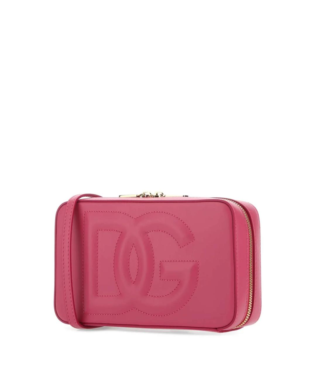 DOLCE&GABBANA Фуксия кожаная сумка через плечо, фото 3
