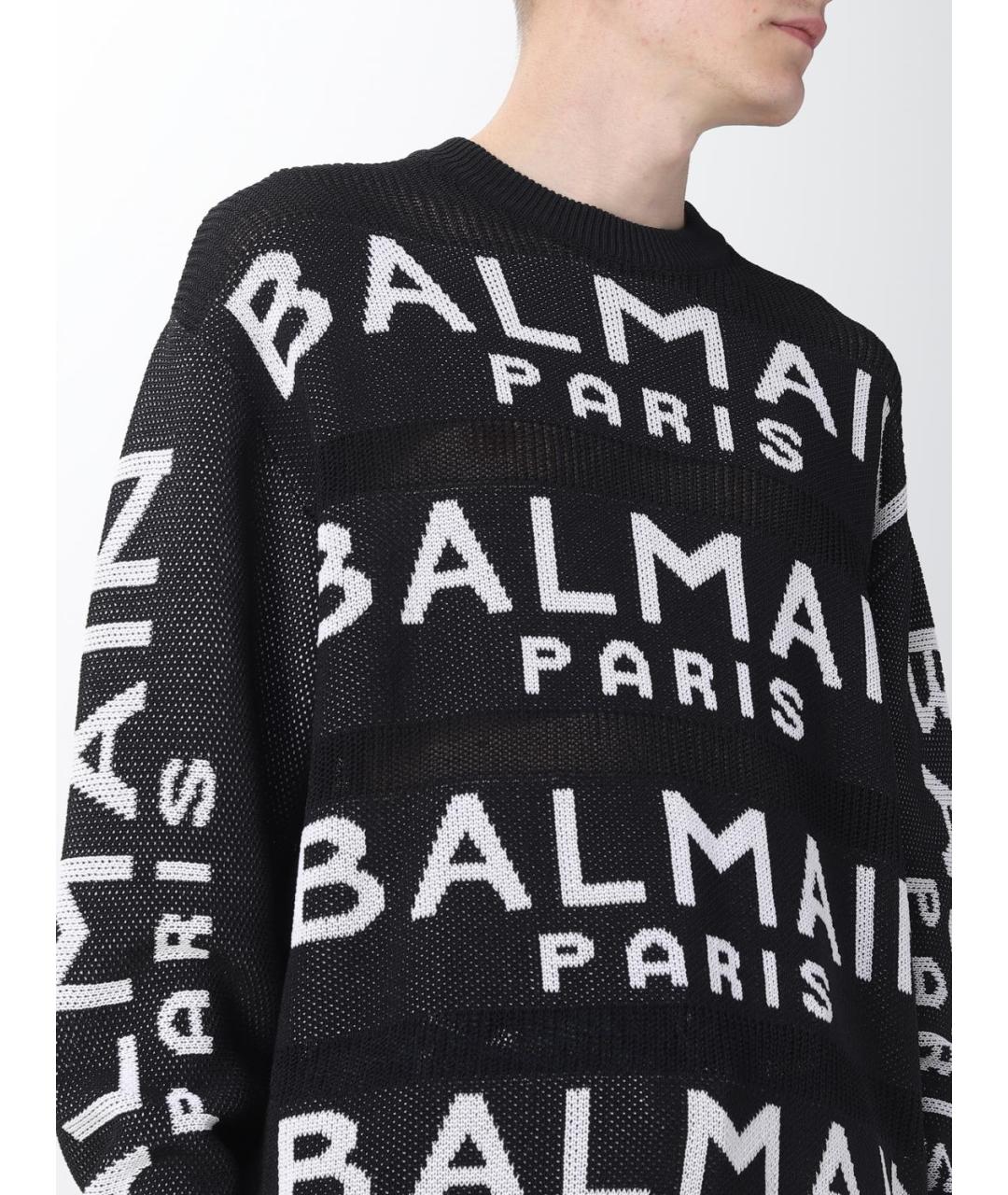 BALMAIN Черный шерстяной джемпер / свитер, фото 6