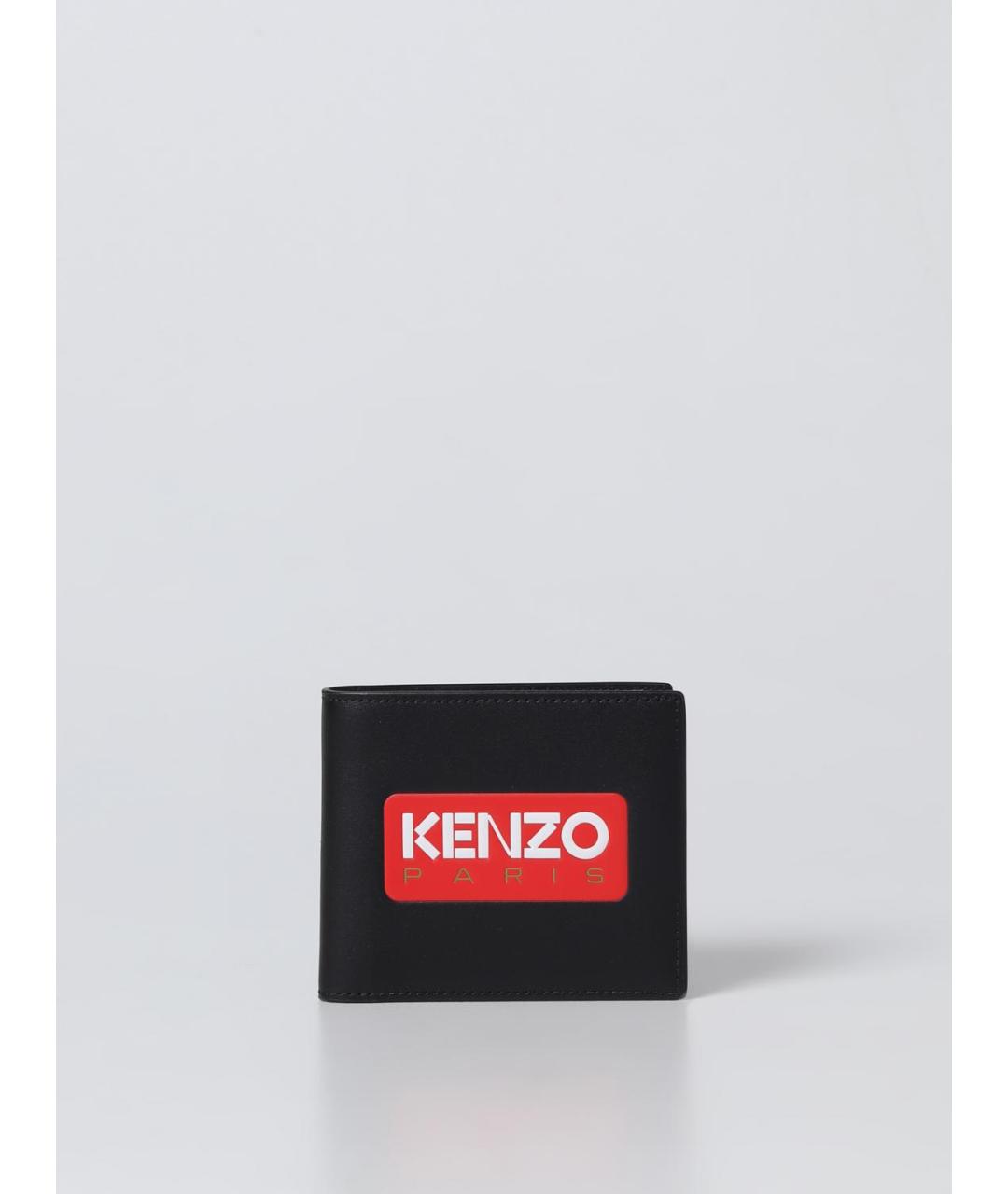 KENZO Черный кожаный кошелек, фото 4
