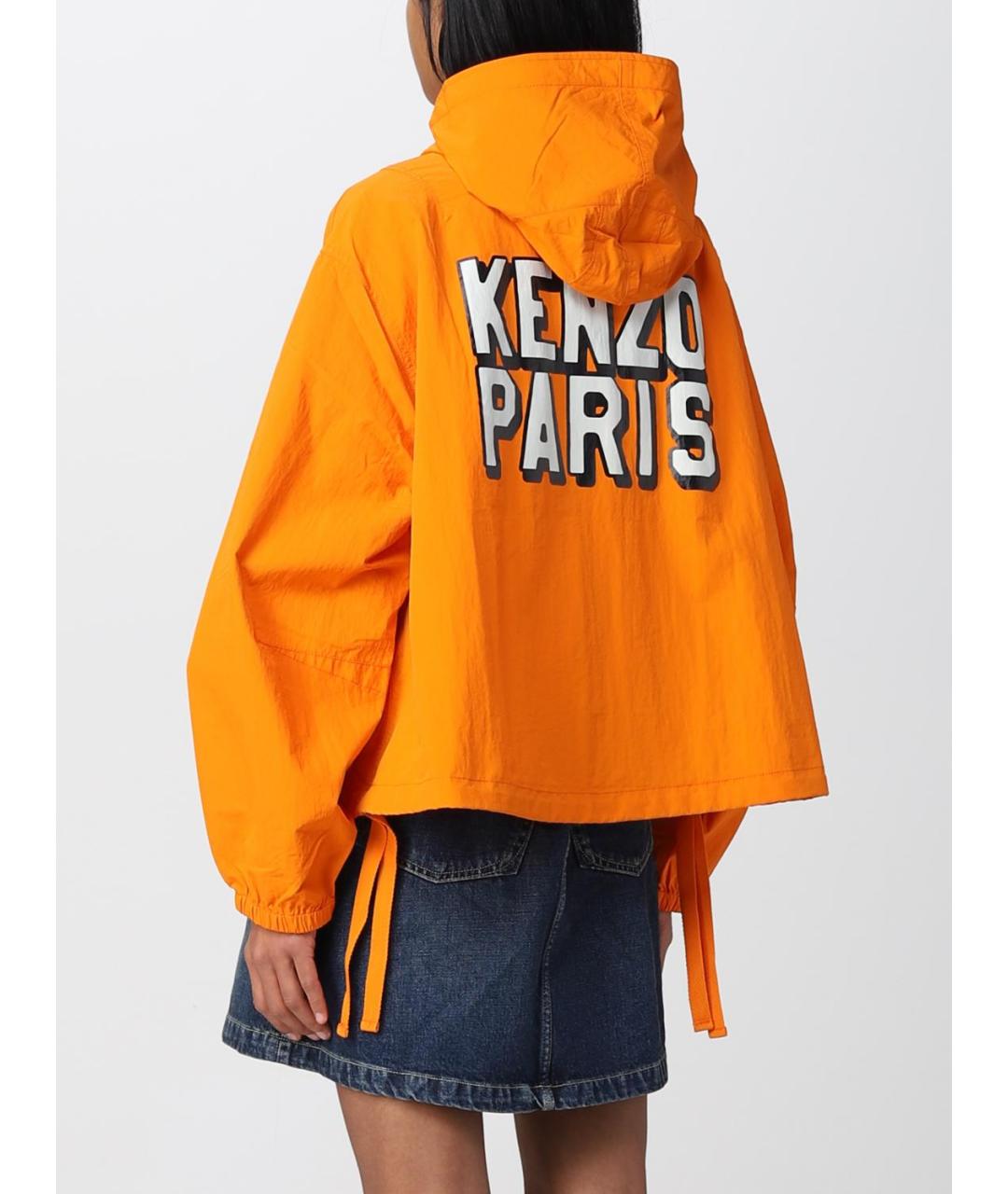 KENZO Оранжевая синтетическая куртка, фото 4