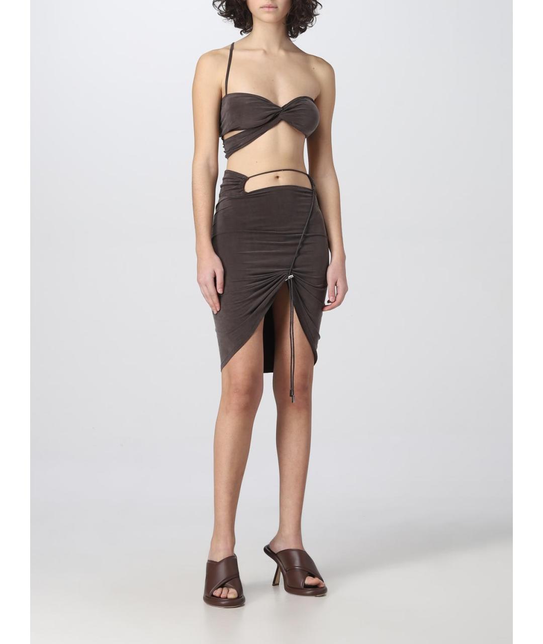 JACQUEMUS Коричневая майка, фото 3